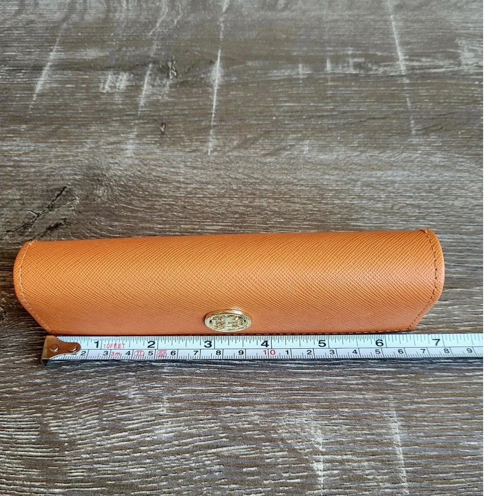 TORY BURCH Orange Slim Eyeglass Sunglass Snap Hard Case One Size